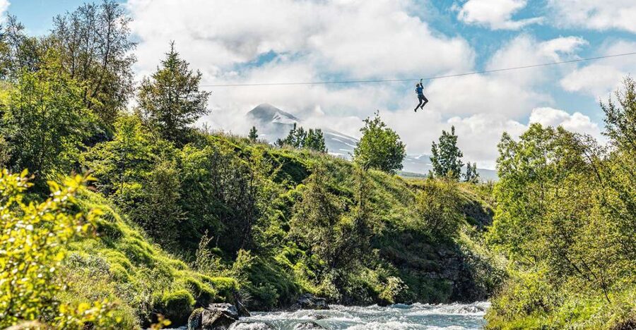 Akureyri: Zipline Tour - Glass River Canyon, right where you’ll be walking anyway