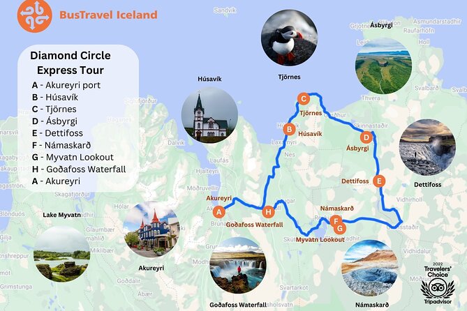 Diamond Circle Myvatn Waterfalls, and Husavik from Akureyri Tour - Godafoss: Iceland’s “Have a Seat, Wow” Waterfall First Stop