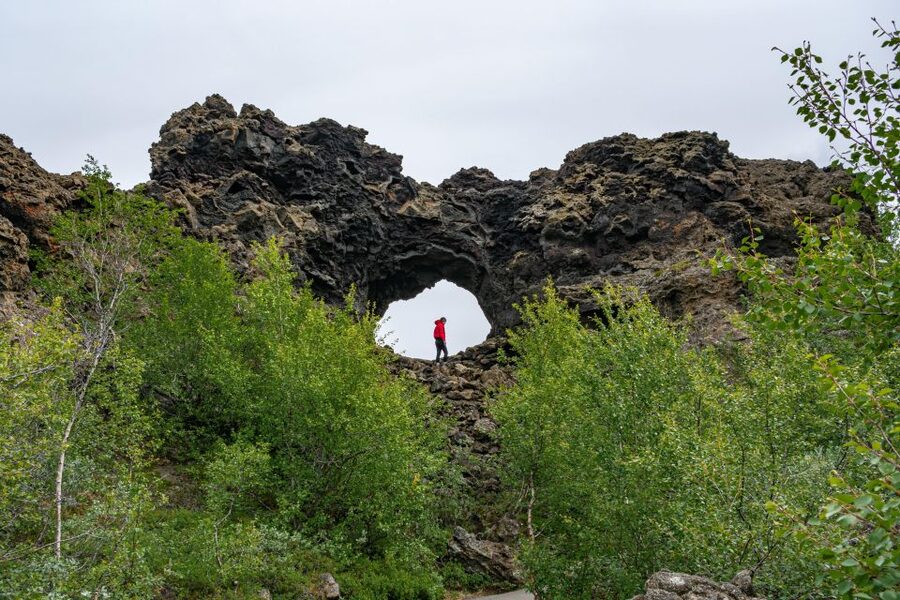 From Akureyri: Myvatn Lake, Craters, & Waterfall Tour - Námaskarð geothermal area: sulfur smell and mud pools that demand good path habits