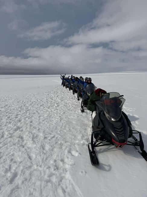 From Husafell: Langjokull Glacier Snowmobile Tour - Gear up fast: helmets, buffs, overshoes, and what you should wear underneath