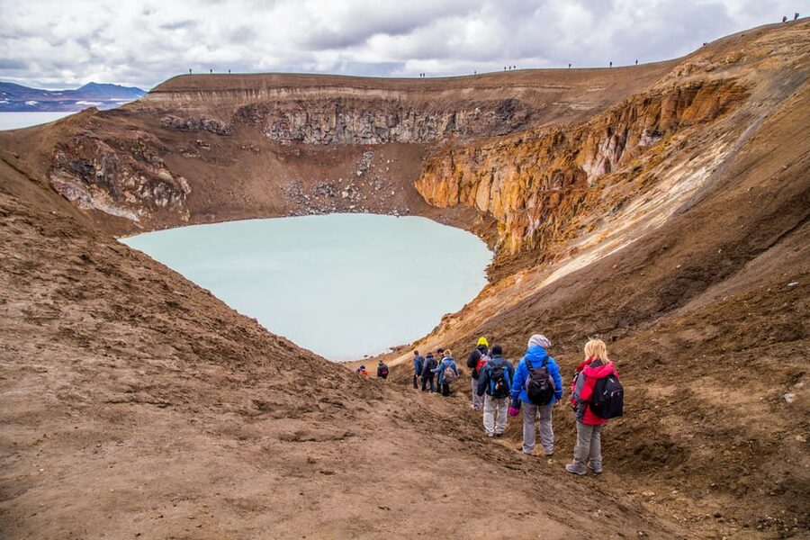 From Mývatn Lake: Askja Volcano & Wilderness Super Jeep Tour - Víti Crater Hot Spring: Warm Water in a Cold Place