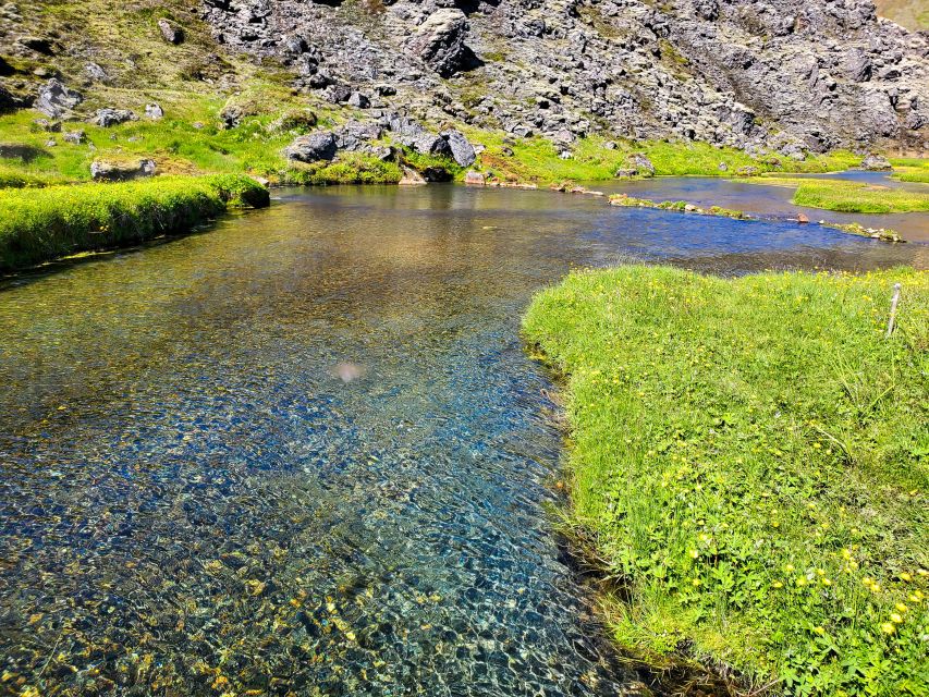 From Reykjavik: Day Tour to Landmannalaugar in a 4X4 - Hnausapollur And The Blue Crater Water Moment