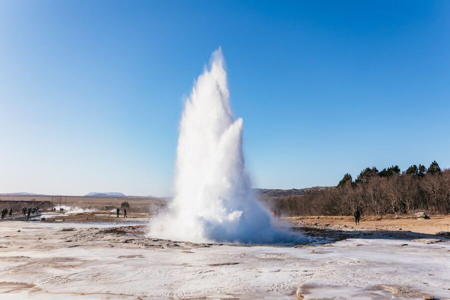 From Reykjavik: Golden Circle and Glacier Snowmobiling - Gullfoss waterfall and the Hvítá canyon: the water’s dramatic drop