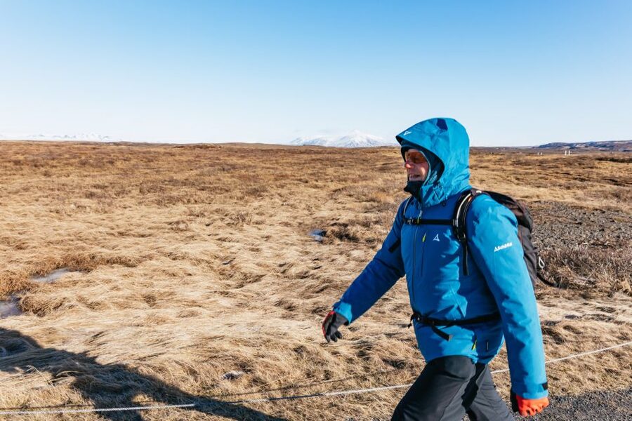 From Reykjavik: Golden Circle and Glacier Snowmobiling - The long ride to Langjökull: getting kitted up and staying mentally warm