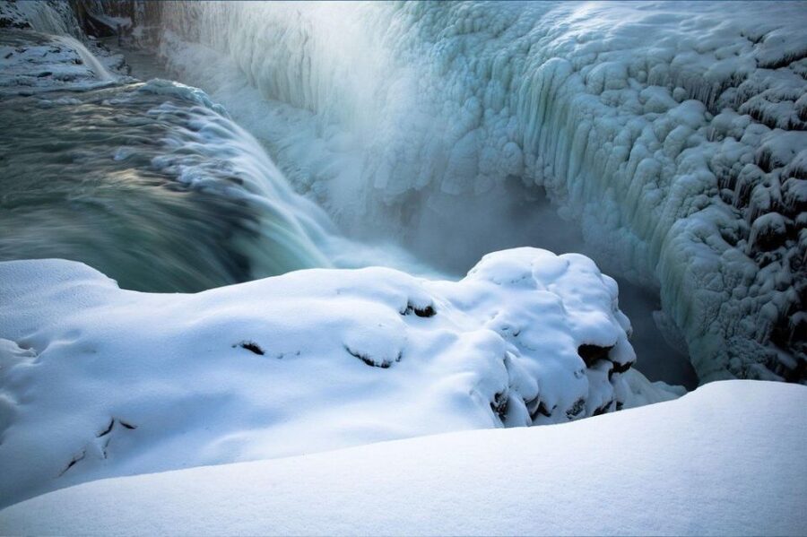 From Reykjavik: Golden Circle & Secret Lagoon Day Tour - Gullfoss waterfall in the Hvítá Canyon, with 32 meters of drama