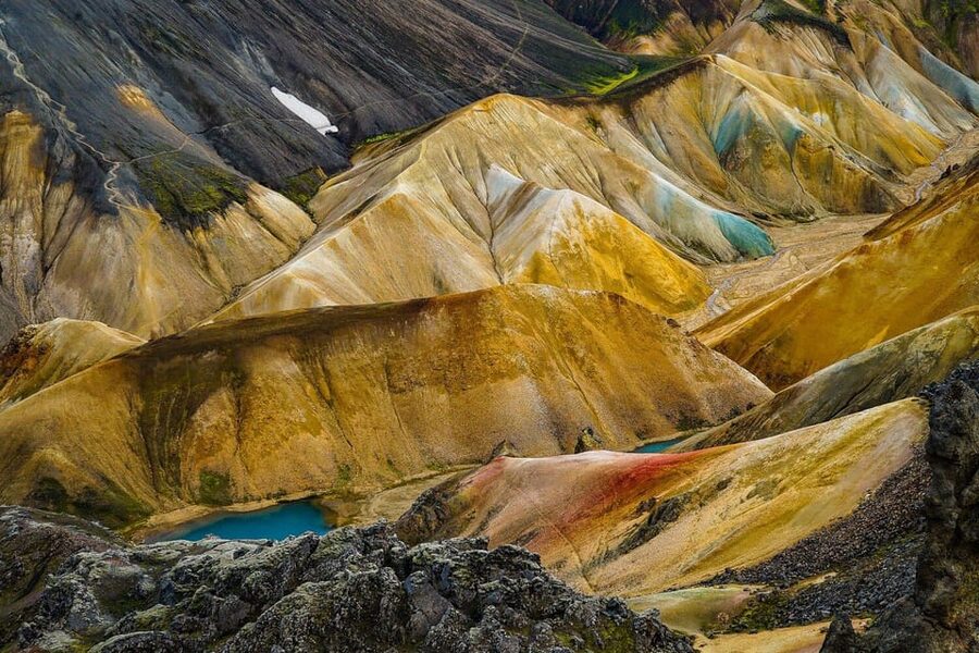 From Reykjavík: Landmannalaugar Super Jeep Day Tour - First stops: Hjálparfoss and Sigöldufoss waterfalls