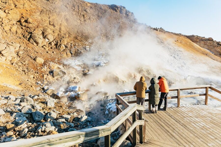 From Reykjavík: Volcanoes and Blue Lagoon Day Trip - Pickup, ride times, and how the day stays organized