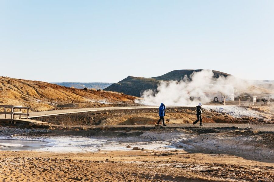From Reykjavík: Volcanoes and Blue Lagoon Day Trip - Kleifarvatn black beach: the geothermal lake photo stop that actually teaches you something