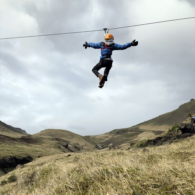 From Vík: Zipline and Hiking Adventure Tour - The Gentle Giant: the longest ride and the rush factor