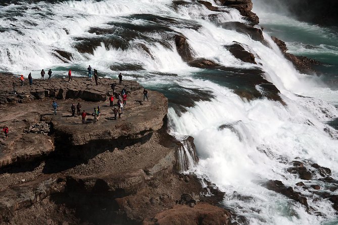 Golden Circle Classic Day Tour from Reykjavik - Gullfoss Falls: Two Tiers, 32 Meters of Noise, and Rainbows When the Weather Plays Nice