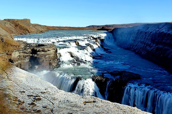 Golden Circle Private Tour with Kerid Crater from Reykjavik - Gullfoss, the two-stage powerhouse and its mist-rainbow moments