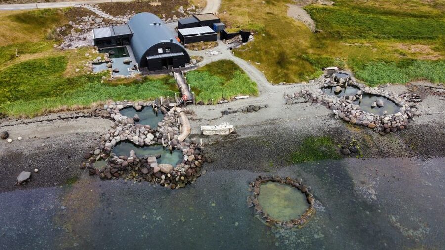 Hvammsvik Hot Springs: Admission Package - Water views, Northern Lights chances, and Midnight Sun timing