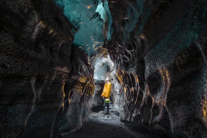 Ice Cave by Katla Volcano Super Jeep Tour from Vik - Inside the ice cave: blue ice, black ice, and Katla facts