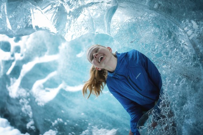 Ice Cave Captured - Professional Photos Included - Working with a photographer inside the ice caves