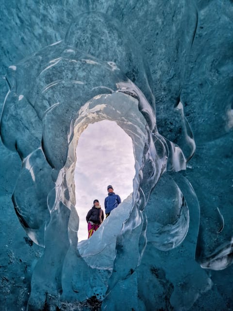 Jökulsárlón: Blue Ice Cave Tour and Glacier Walk - Reaching the ice cave: blue ice that feels unreal