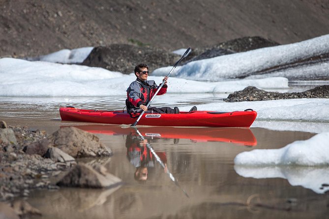 Kayaking on the Sólheimajökull Glacier Lagoon - Getting Dressed for Real Cold: Dry Suit, Booties, and Your Backup Socks