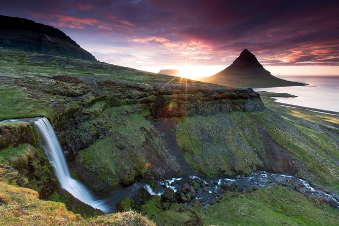 Midnight Sun Kayaking Adventure by Mt. Kirkjufell - Midnight Sun Kayaking at Kirkjufell, not a Typical Tourist Photo Stop