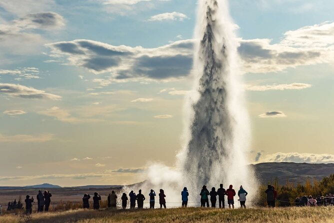 Private Golden Circle & Blue Lagoon Tour with Fridheimar Farm - Geysir and Strokkur: Frequent Eruptions Mean You Can Relax