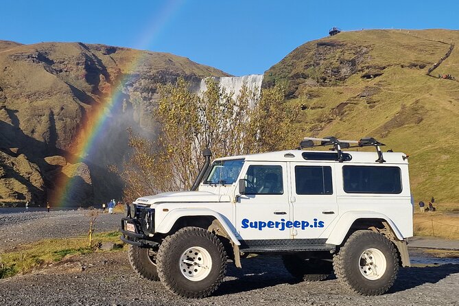 Private Superjeep South Coast and Katla Ice Cave - Skógafoss: big power, quick time, and better photos if you move right