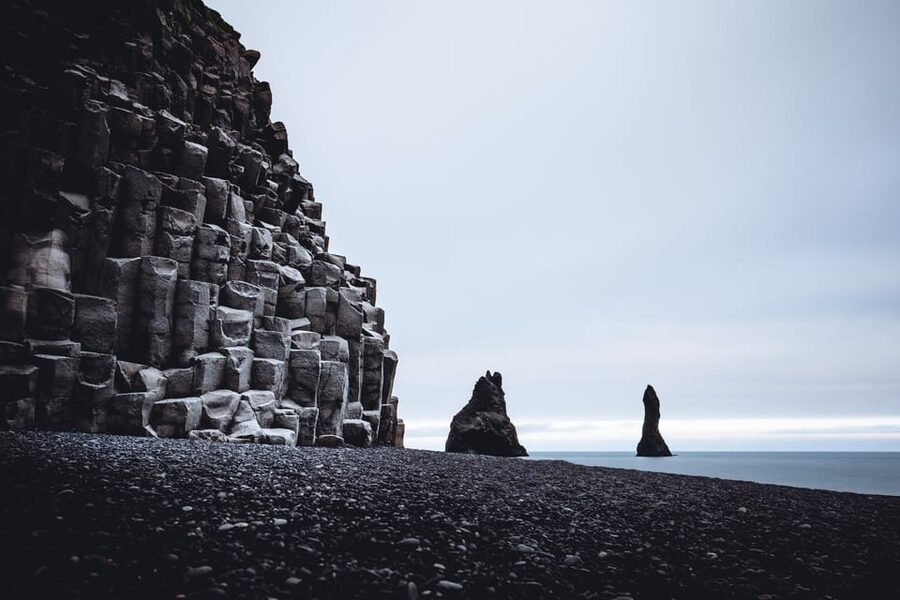 Reykjavik: Glacier Hike & South Coast Day Tour - Reynisfjara Black Sand Beach: basalt columns, sea stacks, and ocean attitude