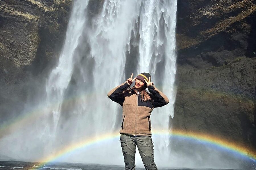 Reykjavik: Glacier Hike, Waterfalls and Black Sand Beach - Skógafoss: big drop, classic viewpoints, and good walking time