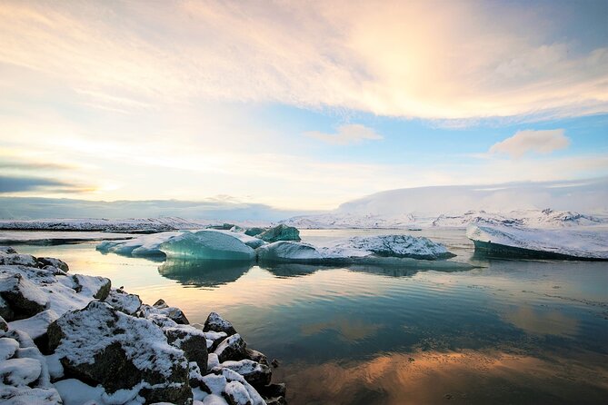 Reykjavik: Glacier Lagoon, Diamond Beach & South Coast Day Tour - Vik and Reynisdrangar: black sand plus the sea stacks