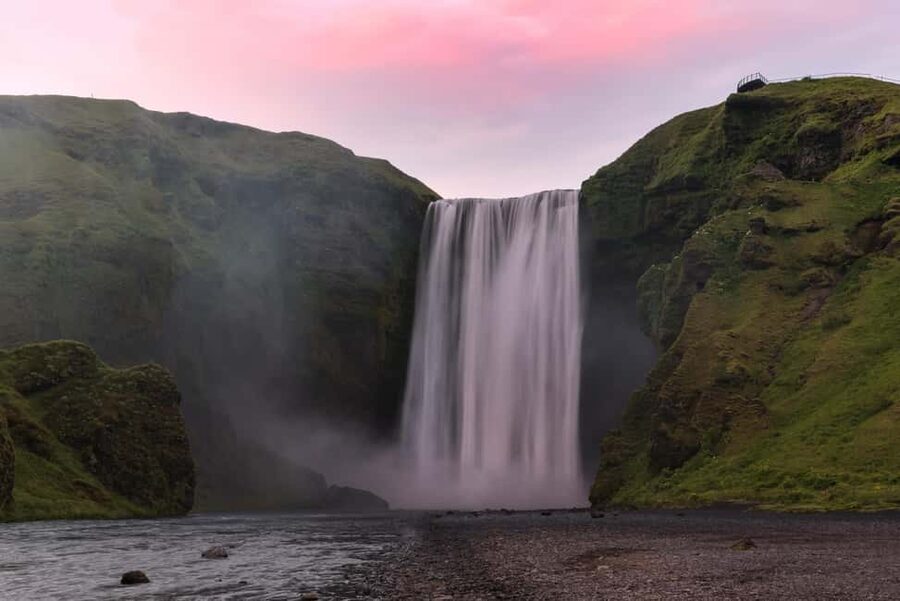 Reykjavík: Golden Circle & Extra Waterfalls Small Group Tour - Morning pickup and the drive toward Skógafoss