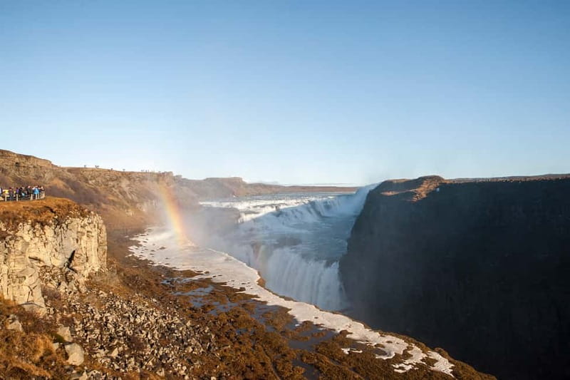 Reykjavik: Golden Circle, Farm & Sky Lagoon Small-Group Tour - Gullfoss waterfall: you feel it before you fully see it