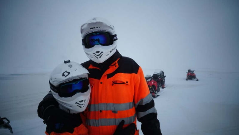 Reykjavik: Golden Circle Super Jeep and Snowmobile Tour - Langjökull base camp: suits, helmets, and a clear safety setup
