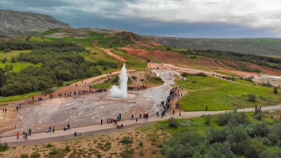 Reykjavik: Golden Circle Tour and Sky Lagoon Entry Ticket - Gullfoss Waterfall: 30 Meters of Glacier-Feeding Power
