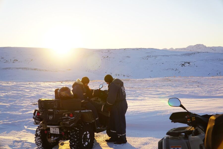 Reykjavik Quad Bike Twin Peaks Tour - Lake Hafravatn gravel start, where first-time riders build confidence