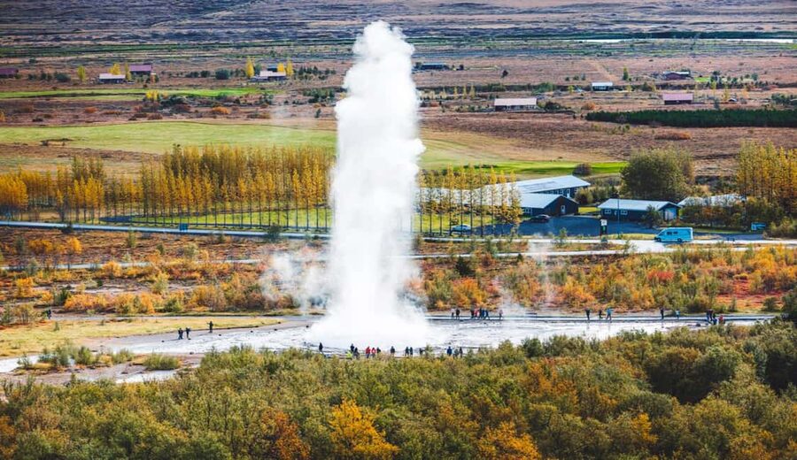 Reykjavik: Small Group Golden Circle from Cruise Terminal - Gullfoss: two tiers of water power in a canyon setting