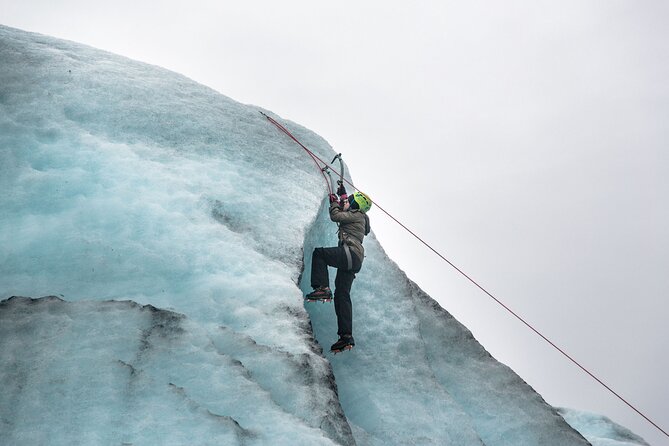 Skaftafell Ice Climbing & Glacier Hike - On the ice: hiking to features, then climbing ice walls