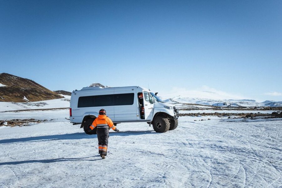 Snowmobiling on Eyjafjallajökull – The Summit of Adventure - Getting there: Brú Base Camp near Seljalandsfoss