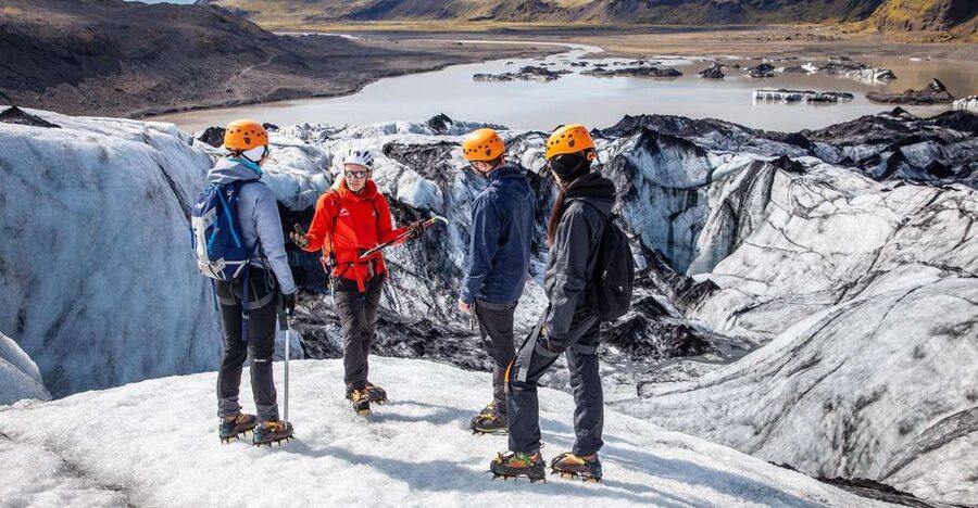 Sólheimajökull: Guided Glacier Hike - The Start at Basecamp: Gear Fitting, Quick Walk to the Edge, Then Onto Ice