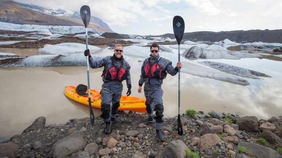 Sólheimajökull: Guided Kayaking Tour on the Glacier Lagoon - The quick lesson and why sit-on-top kayaks help first-timers
