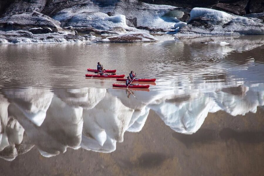 Sólheimajökull: Guided Kayaking Tour on the Glacier Lagoon - The walk to the lagoon water and the one cold spot to plan for