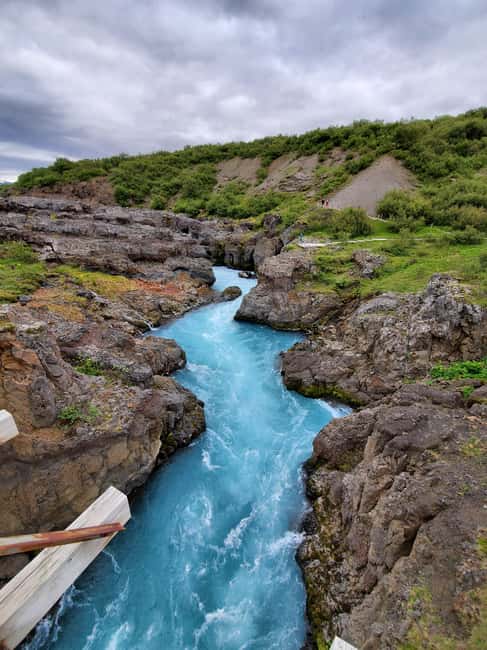 The Silver Circle: Private Borgarfjörður Day Tour from Reyk. - Hraunfossar lava falls: where the water seems to come from the earth