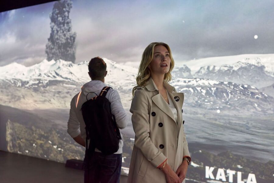 Volcano Exhibition and Cinema - Lava Centre Iceland - Cinema eruption footage: Grindavík and the Blue Lagoon, explained rather than just shown