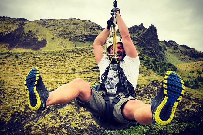 Zipline and Hiking Adventure Tour in Vík - The zipline run: four lines, options for nerves, and a fun ending